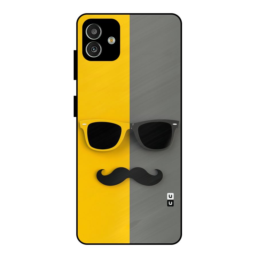 Sunglasses and Moustache Metal Back Case for Galaxy M13 5G