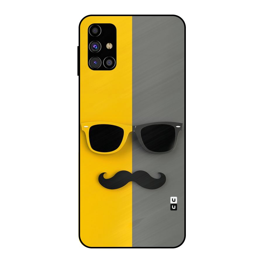 Sunglasses and Moustache Metal Back Case for Galaxy M31s