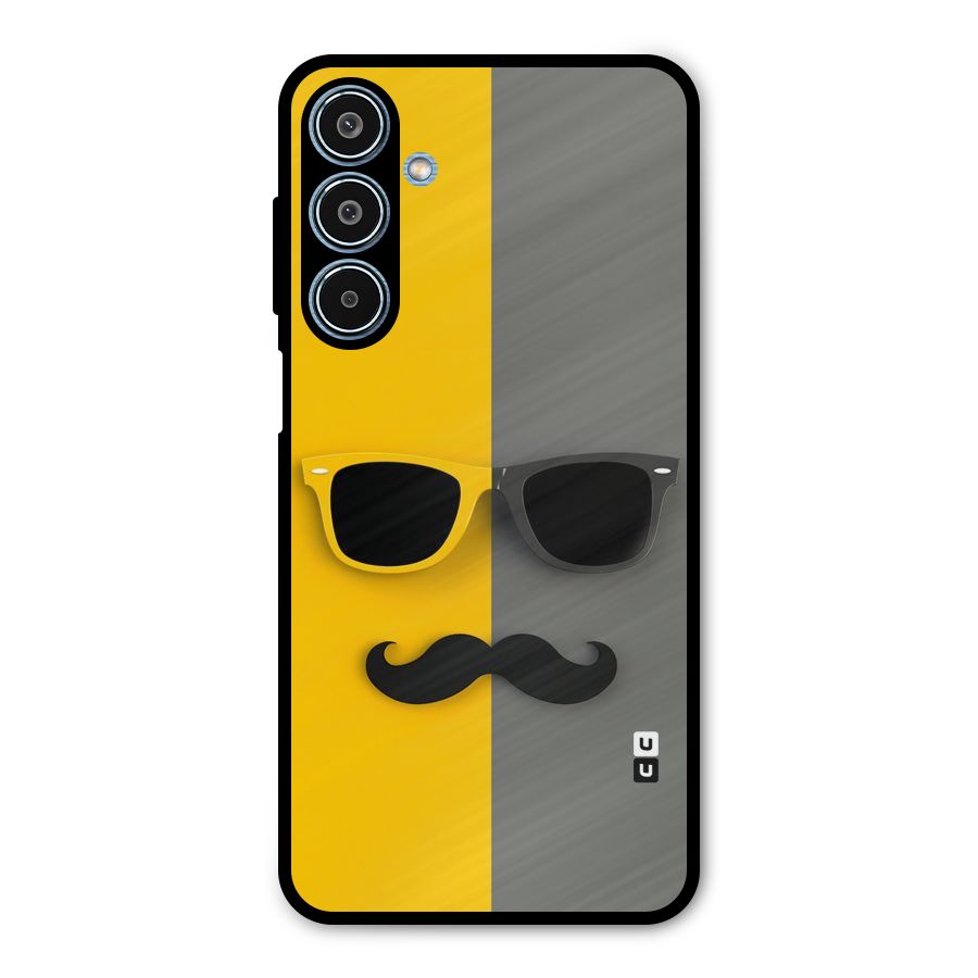 Sunglasses and Moustache Metal Back Case for Galaxy M35