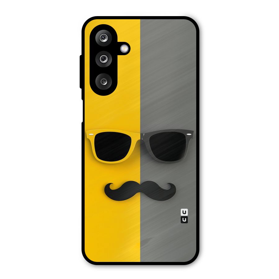 Sunglasses and Moustache Metal Back Case for Galaxy M36