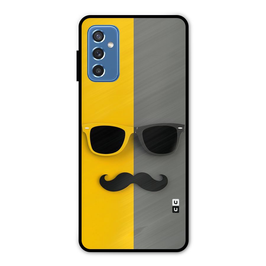 Sunglasses and Moustache Metal Back Case for Galaxy M52 5G