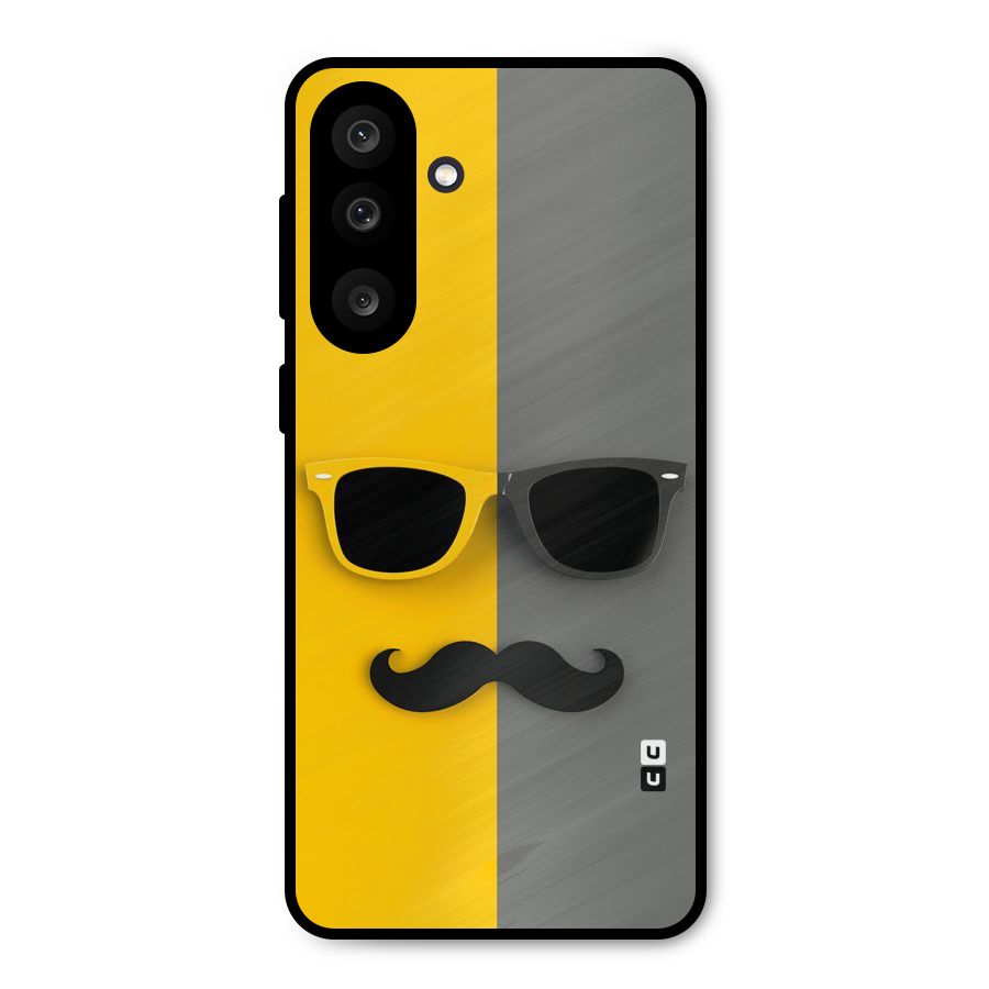 Sunglasses and Moustache Metal Back Case for Galaxy M56