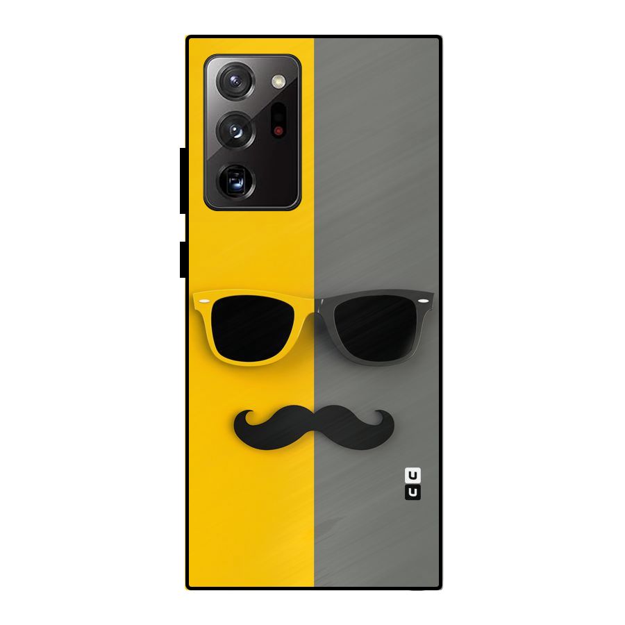 Sunglasses and Moustache Metal Back Case for Galaxy Note 20 Ultra 5G