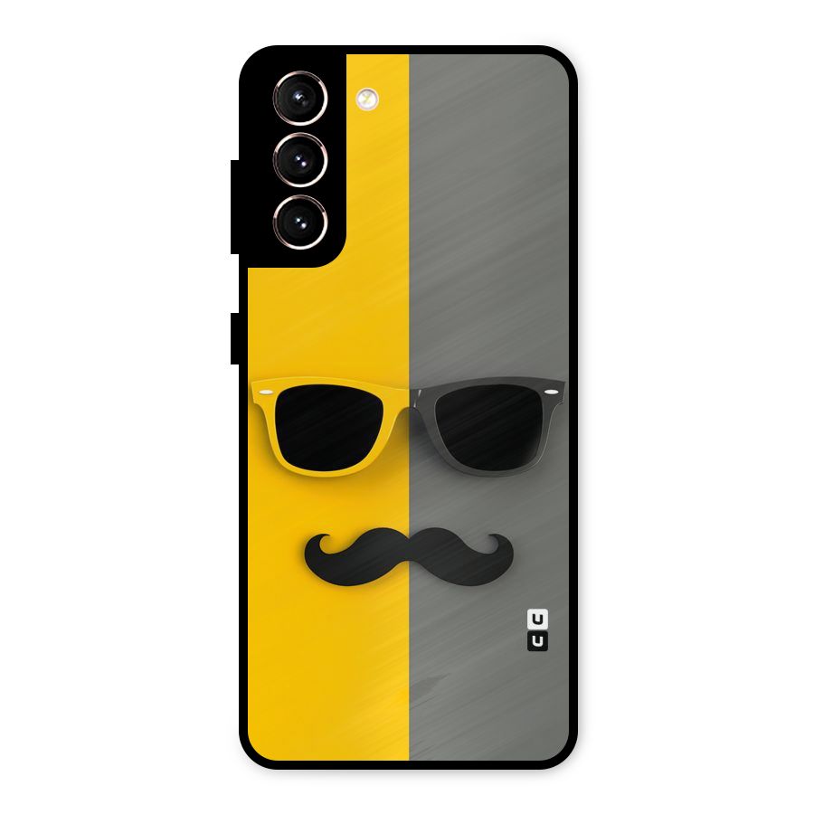 Sunglasses and Moustache Metal Back Case for Galaxy S21 5G