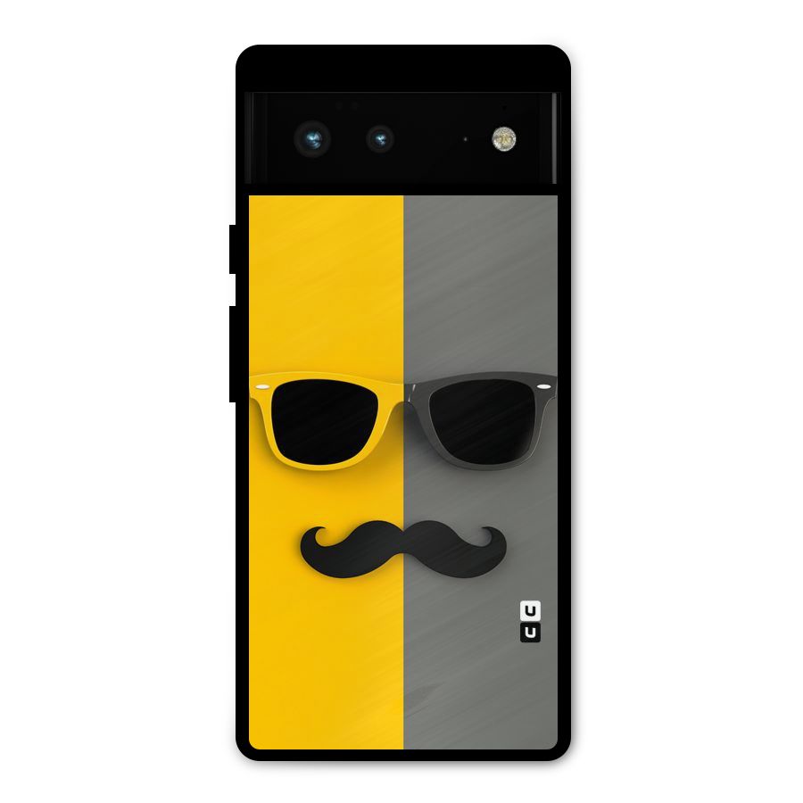 Sunglasses and Moustache Metal Back Case for Google Pixel 6