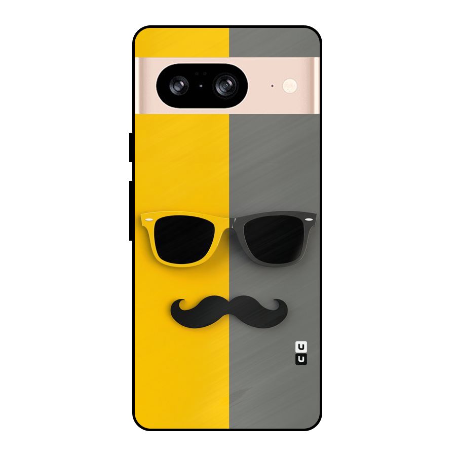 Sunglasses and Moustache Metal Back Case for Google Pixel 8