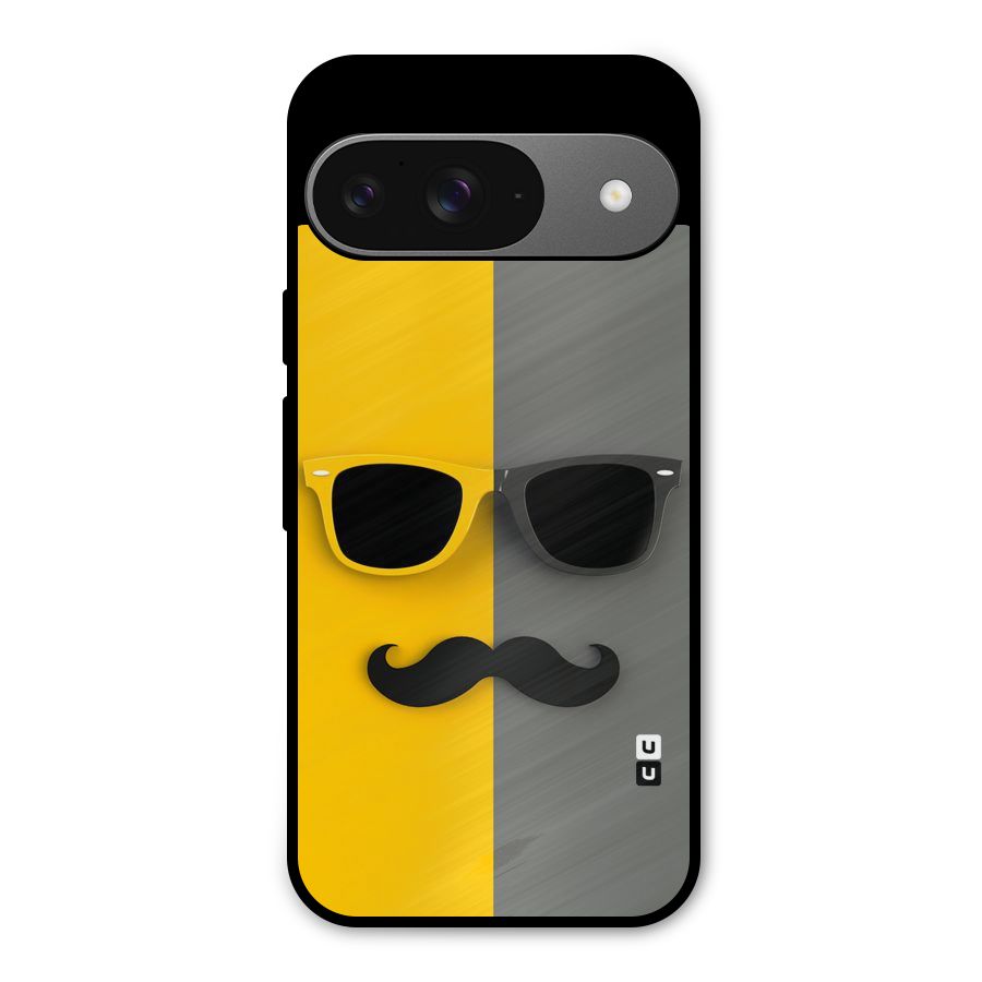 Sunglasses and Moustache Metal Back Case for Google Pixel 9