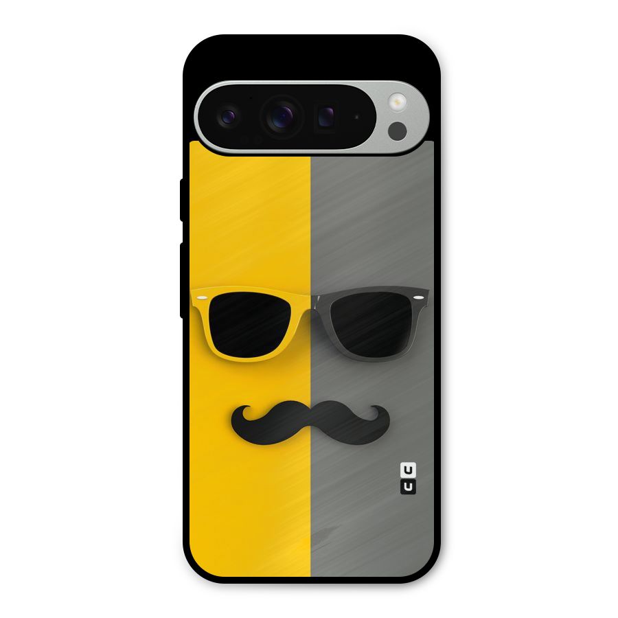 Sunglasses and Moustache Metal Back Case for Google Pixel 9 Pro XL
