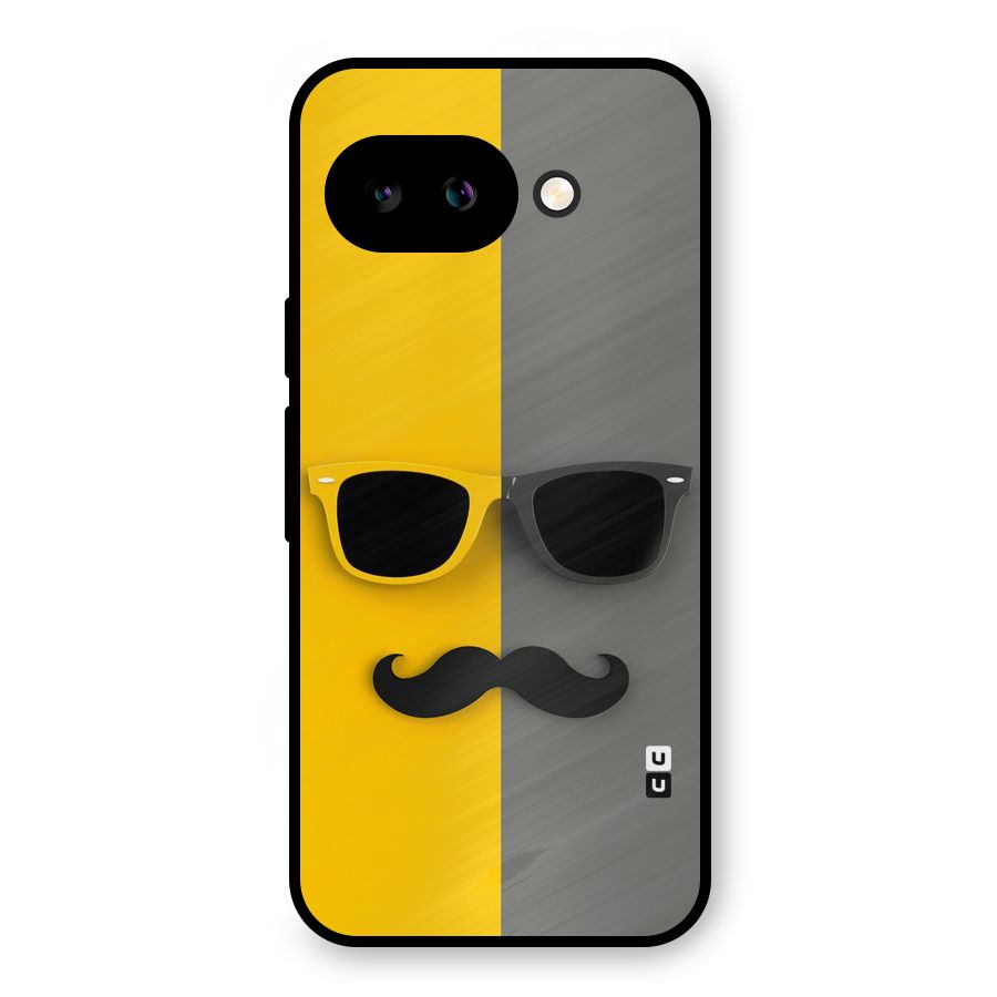 Sunglasses and Moustache Metal Back Case for Google Pixel 9a