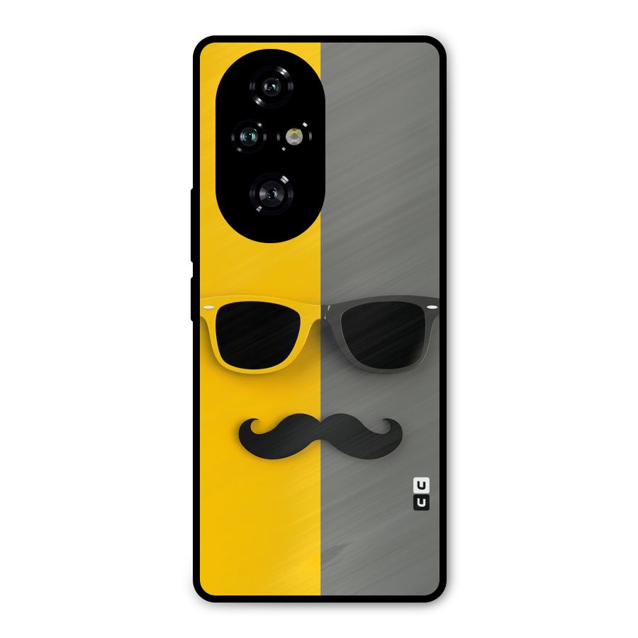 Sunglasses and Moustache Metal Back Case for Honor 200 Pro