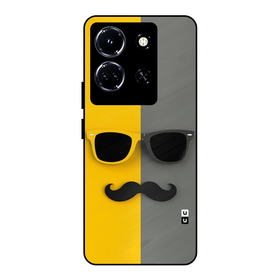 Sunglasses and Moustache Metal Back Case for Infinix Note 30 5G
