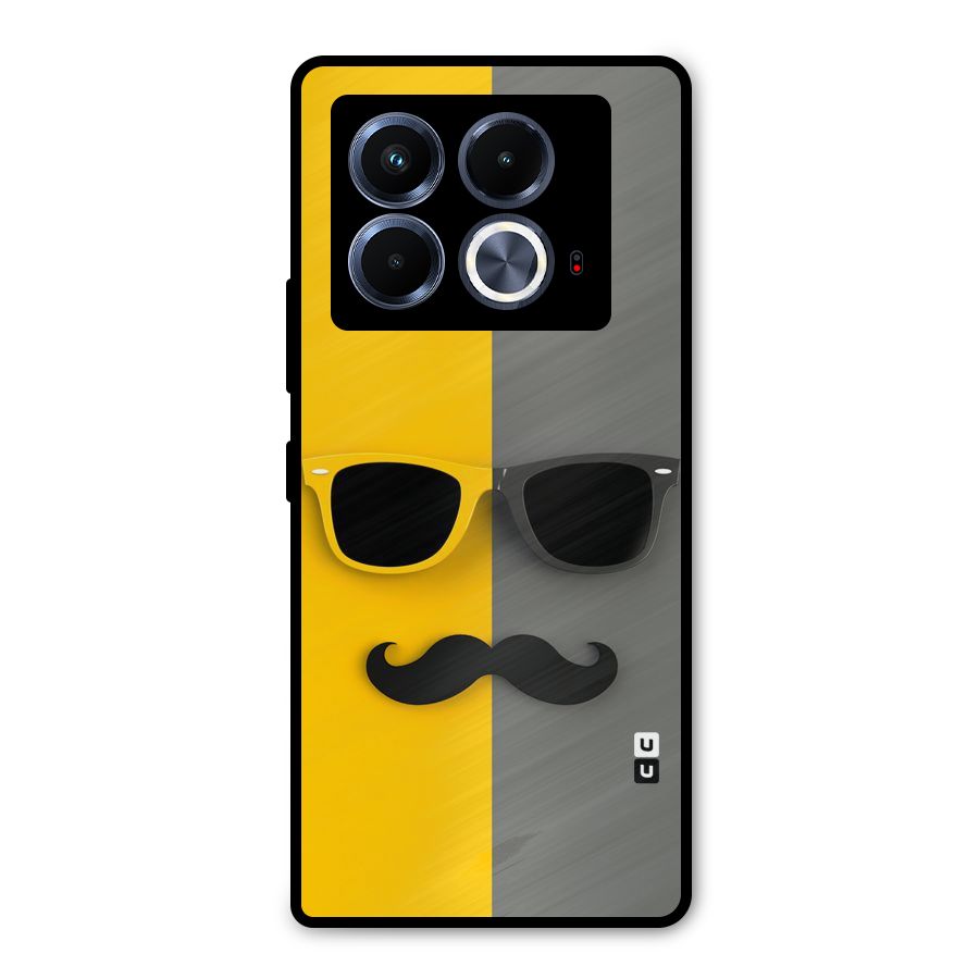 Sunglasses and Moustache Metal Back Case for Infinix Note 40 5G
