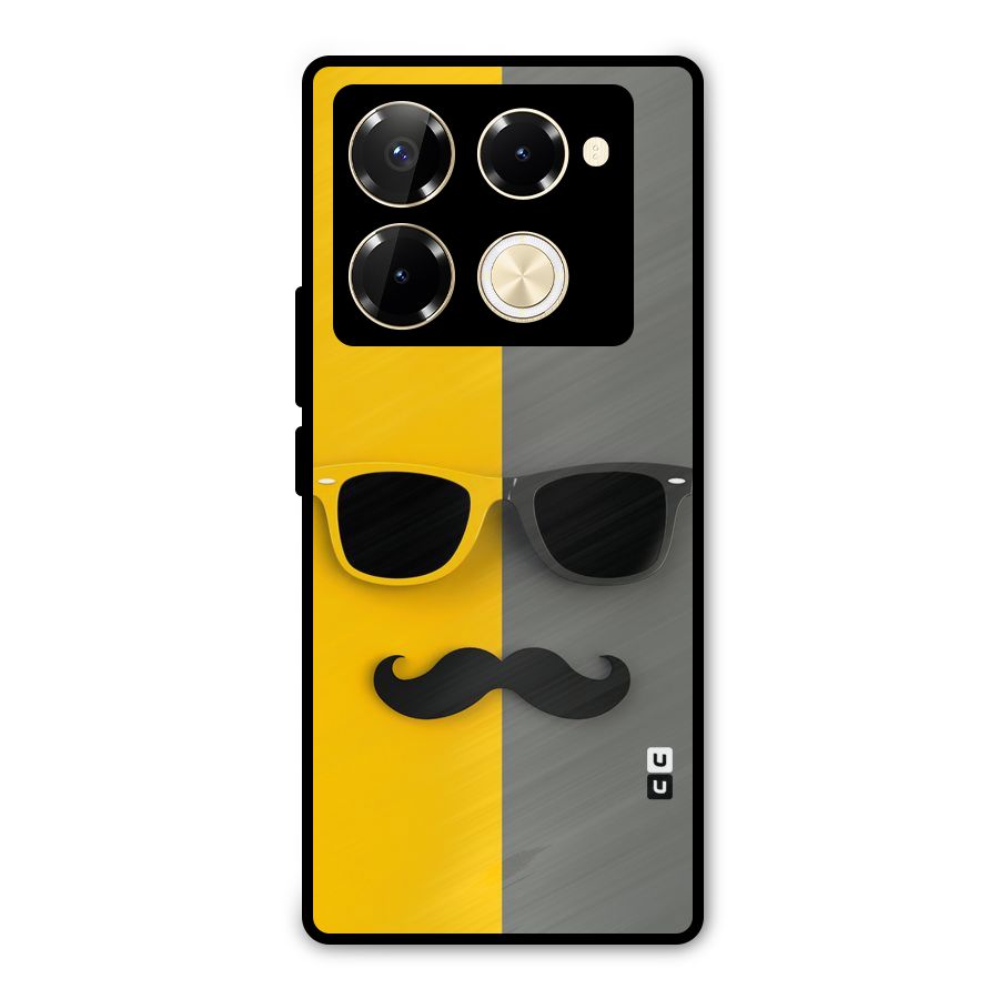 Sunglasses and Moustache Metal Back Case for Infinix Note 40 Pro Plus