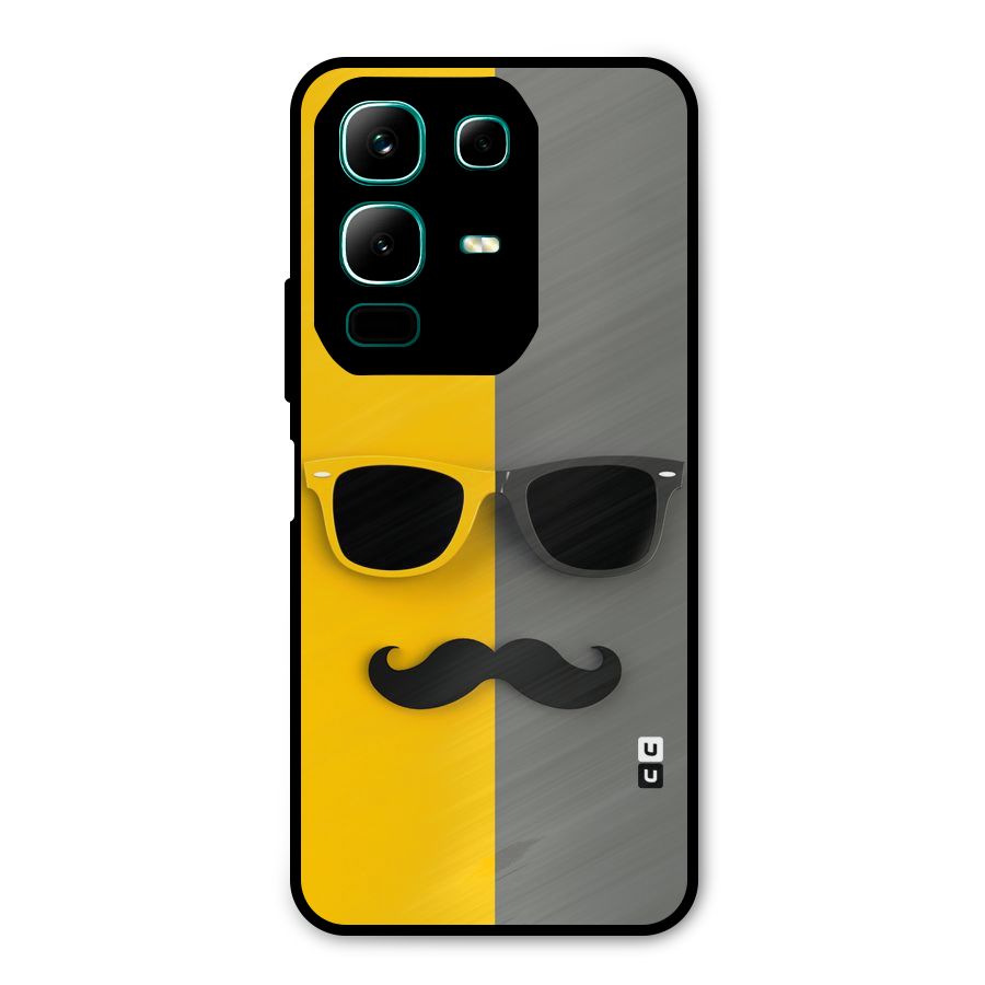 Sunglasses and Moustache Metal Back Case for Infinix Note 50x