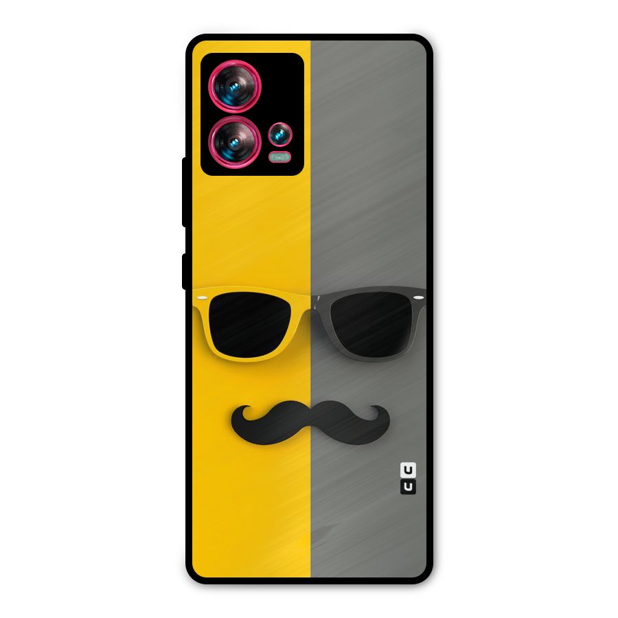 Sunglasses and Moustache Metal Back Case for Motorola Edge 30 Fusion