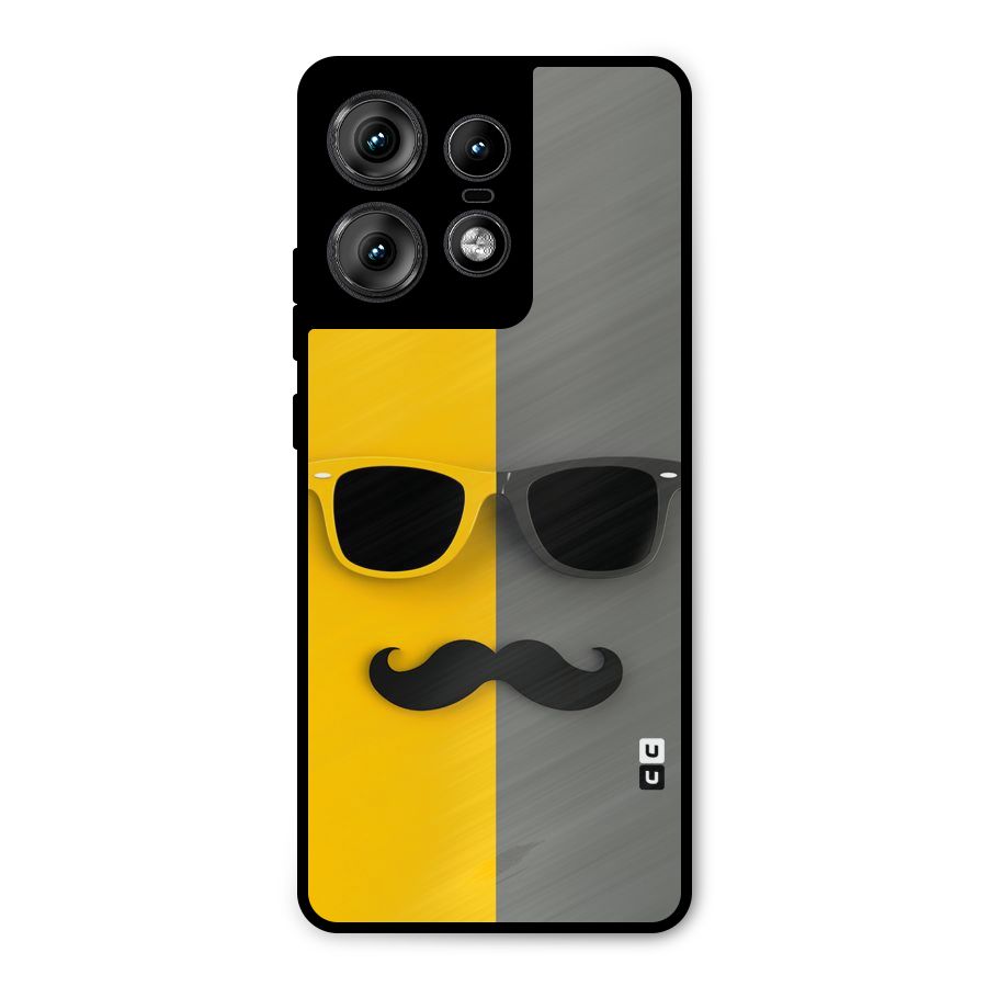 Sunglasses and Moustache Metal Back Case for Motorola Edge 50 Pro