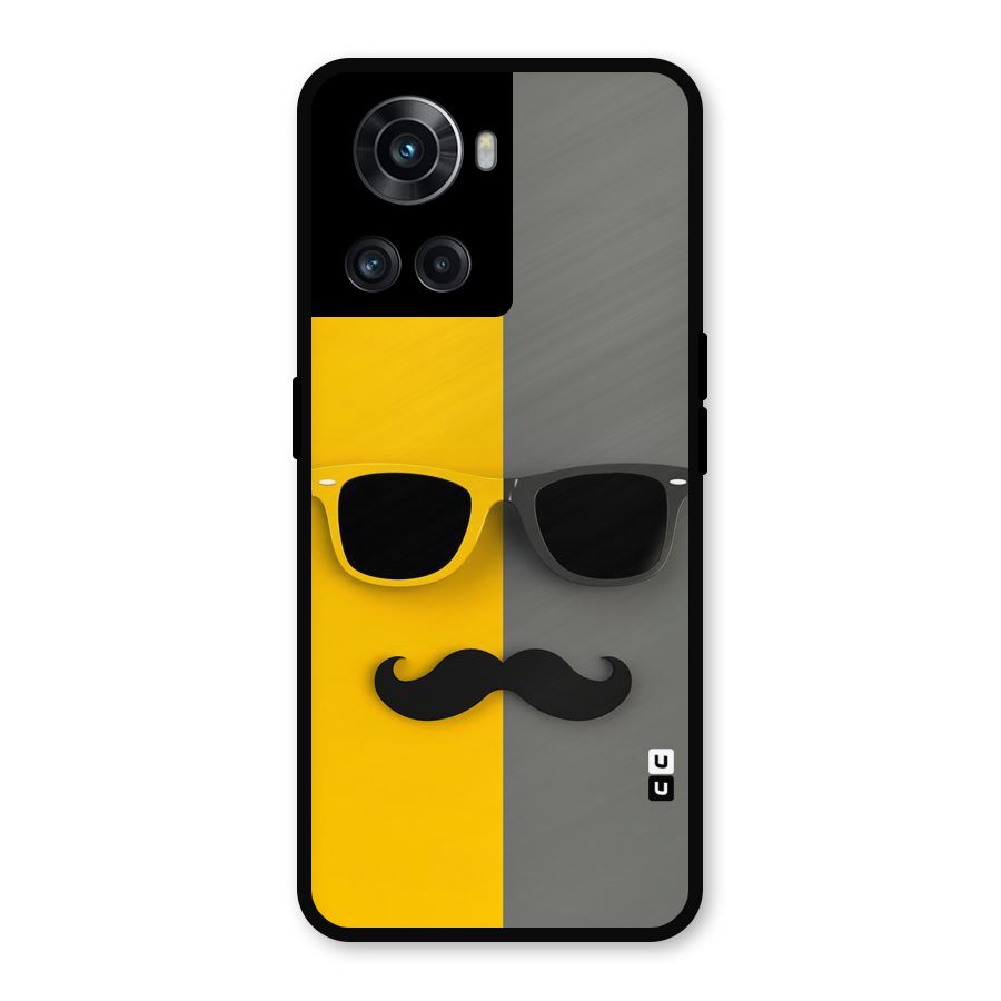 Sunglasses and Moustache Metal Back Case for OnePlus 10R