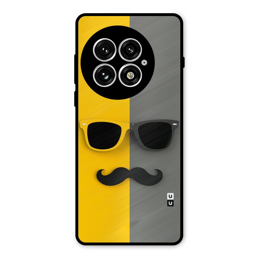 Sunglasses and Moustache Metal Back Case for OnePlus 13
