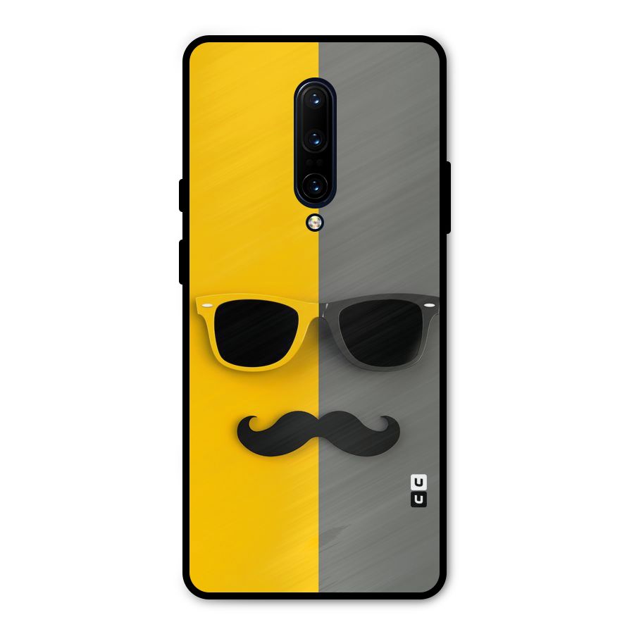 Sunglasses and Moustache Metal Back Case for OnePlus 7 Pro