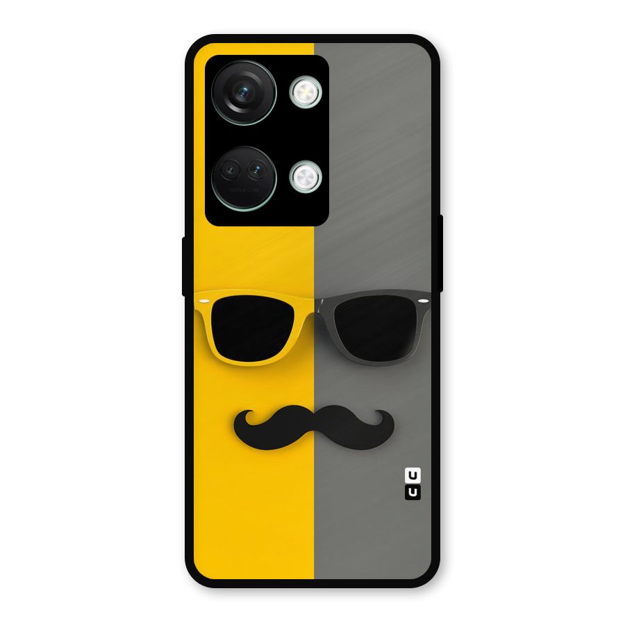 Sunglasses and Moustache Metal Back Case for OnePlus Nord 3