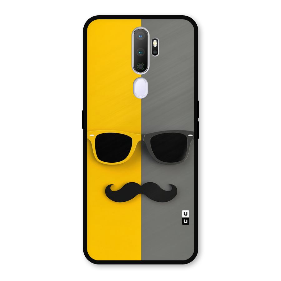 Sunglasses and Moustache Metal Back Case for Oppo A9 (2020)