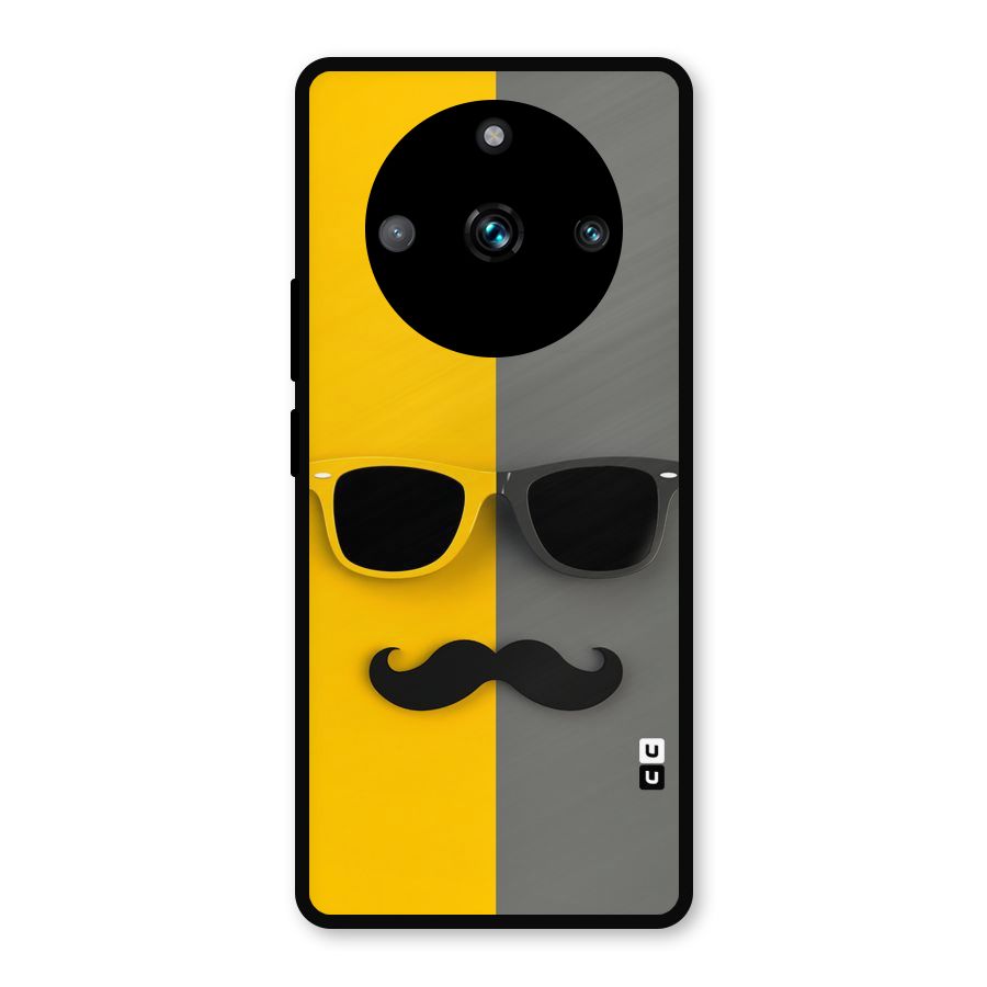 Sunglasses and Moustache Metal Back Case for Realme 11 Pro