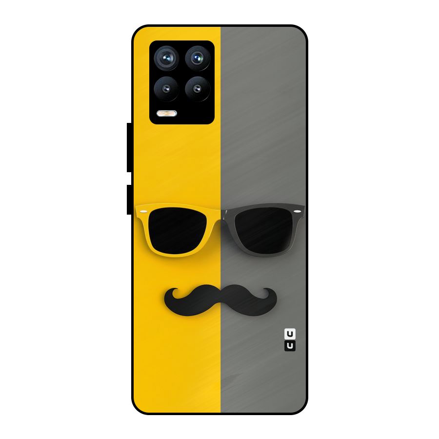 Sunglasses and Moustache Metal Back Case for Realme 8