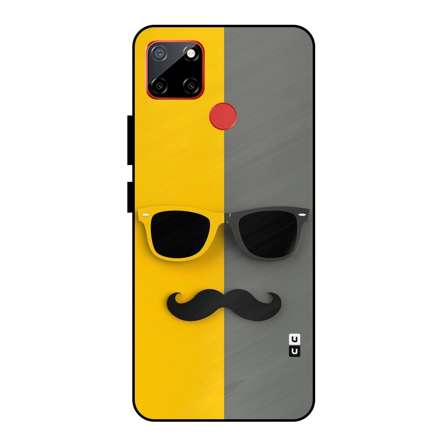Sunglasses and Moustache Metal Back Case for Realme C12