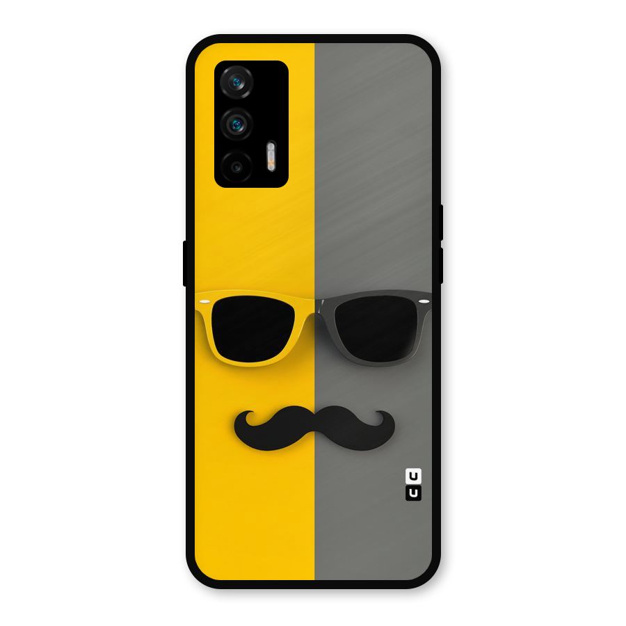 Sunglasses and Moustache Metal Back Case for Realme GT 5G