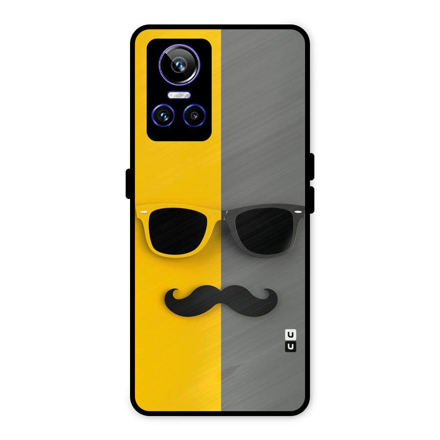 Sunglasses and Moustache Metal Back Case for Realme GT Neo 3