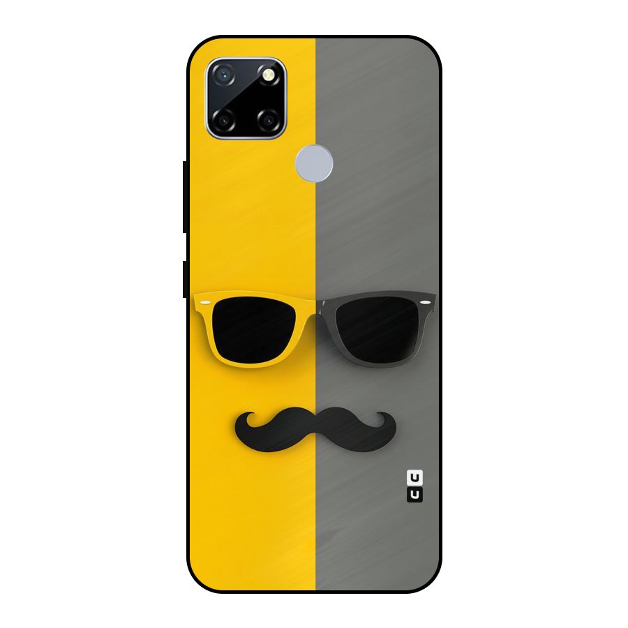 Sunglasses and Moustache Metal Back Case for Realme Narzo 20