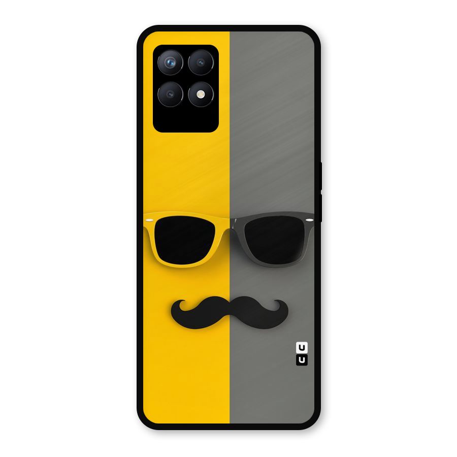 Sunglasses and Moustache Metal Back Case for Realme Narzo 50