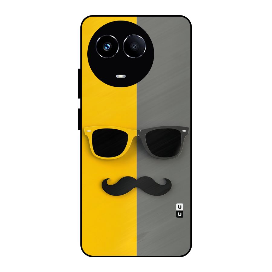 Sunglasses and Moustache Metal Back Case for Realme Narzo 60X