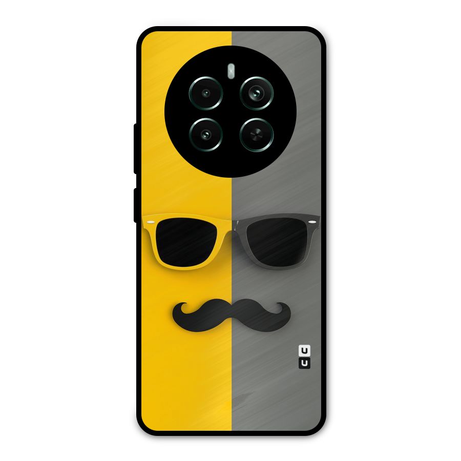 Sunglasses and Moustache Metal Back Case for Realme Narzo 70 Pro