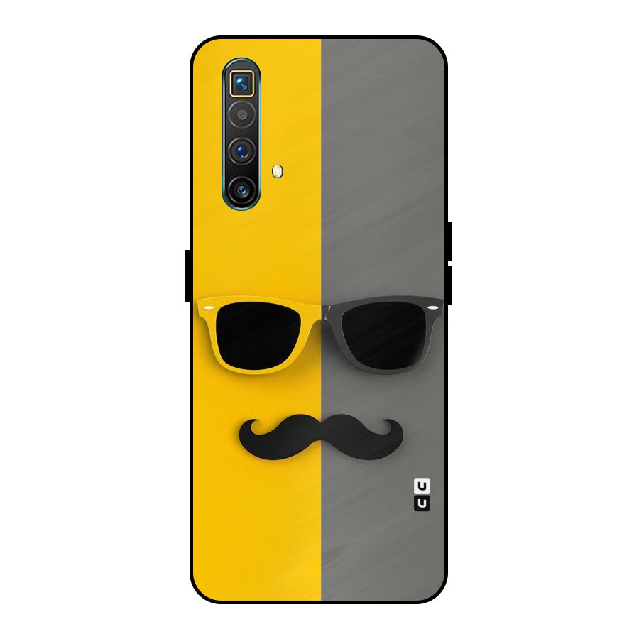 Sunglasses and Moustache Metal Back Case for Realme X3 SuperZoom