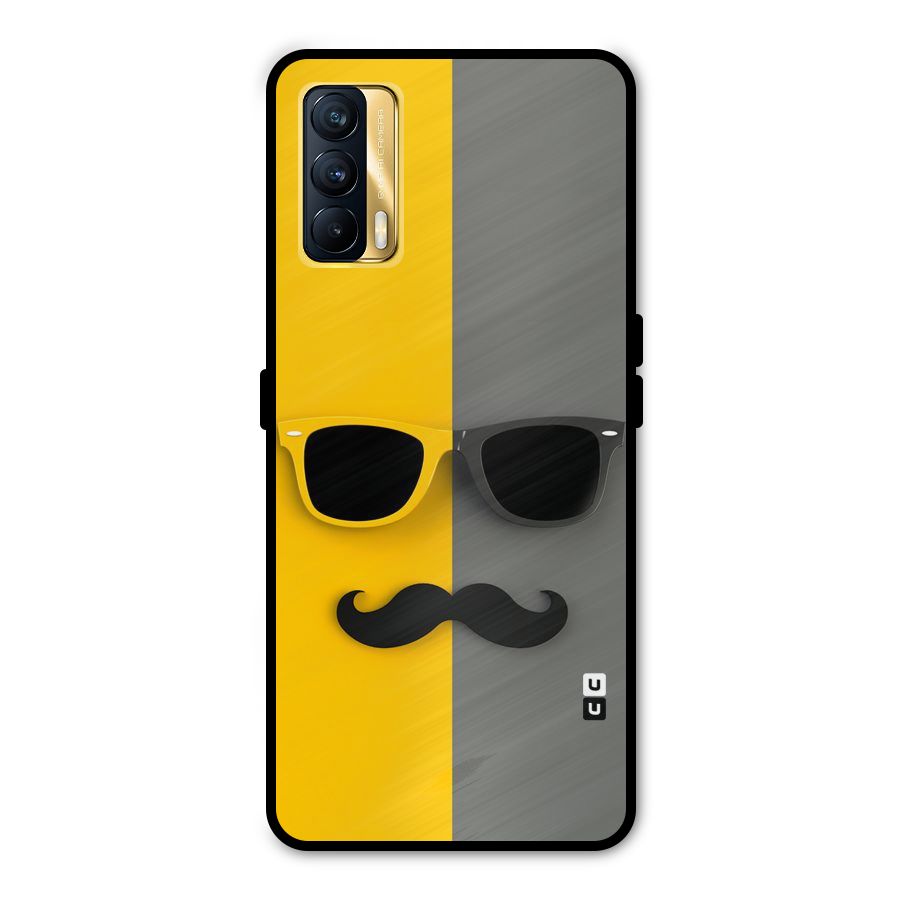 Sunglasses and Moustache Metal Back Case for Realme X7