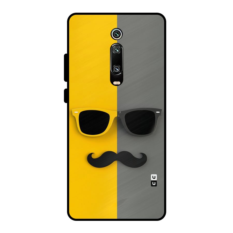 Sunglasses and Moustache Metal Back Case for Redmi K20 Pro
