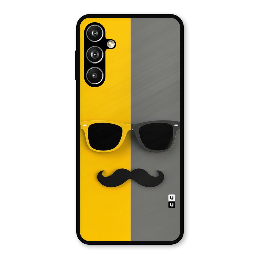 Sunglasses and Moustache Metal Back Case for Samsung Galaxy M54