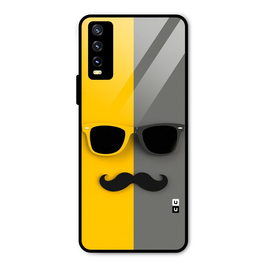 Sunglasses and Moustache Metal Back Case for Vivo Y20g