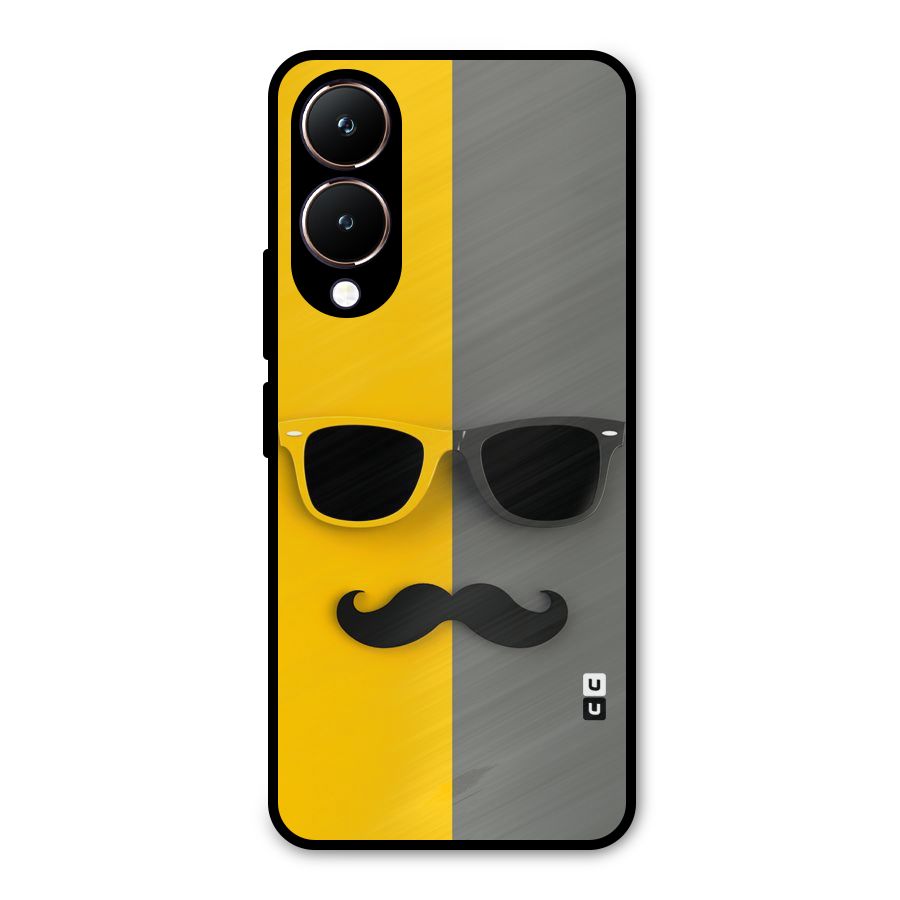 Sunglasses and Moustache Metal Back Case for Vivo Y28