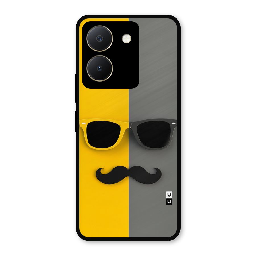 Sunglasses and Moustache Metal Back Case for Vivo Y36