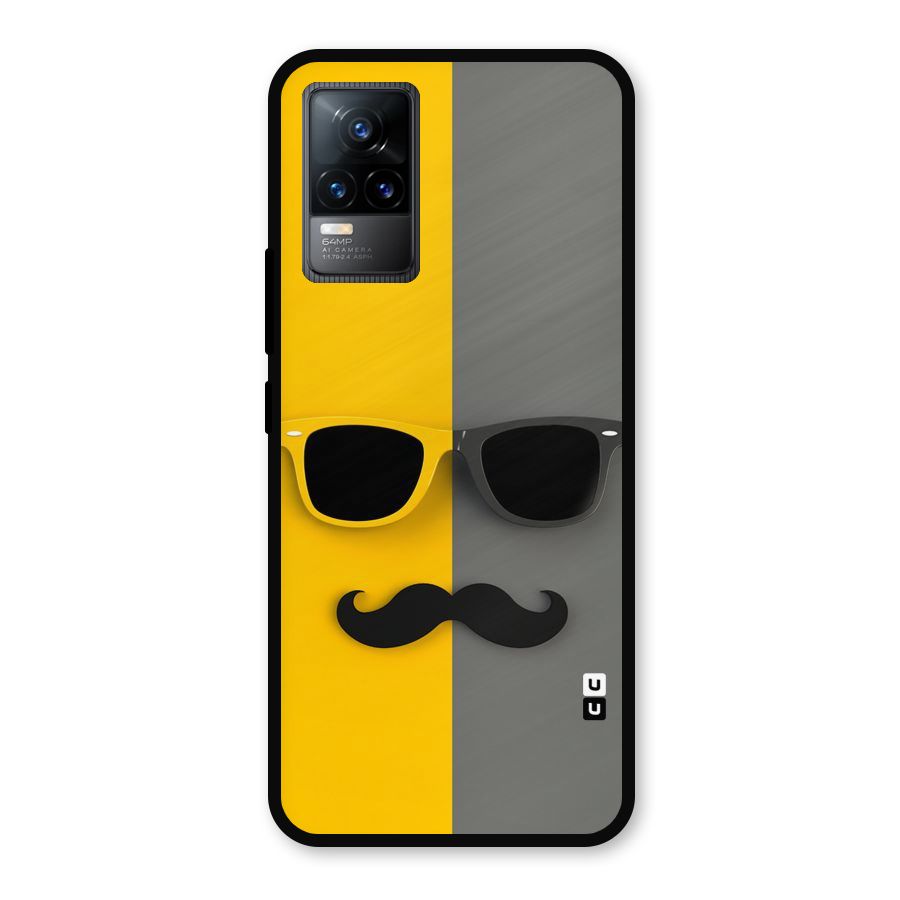 Sunglasses and Moustache Metal Back Case for Vivo Y73