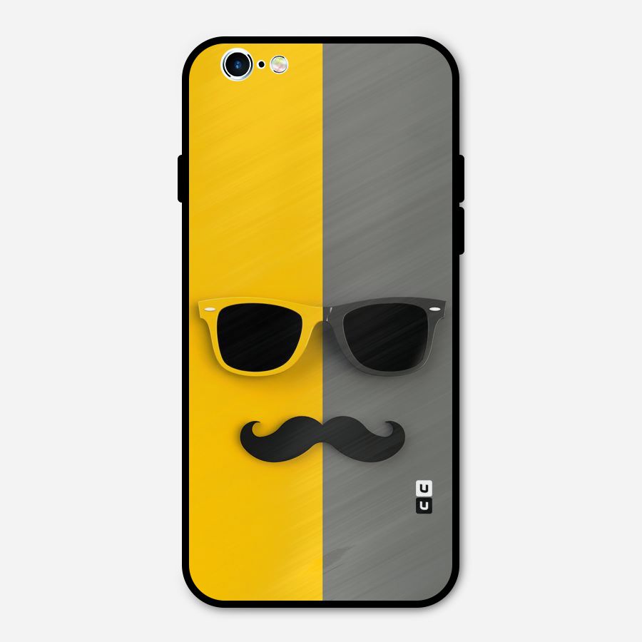 Sunglasses and Moustache Metal Back Case for iPhone 6 6s