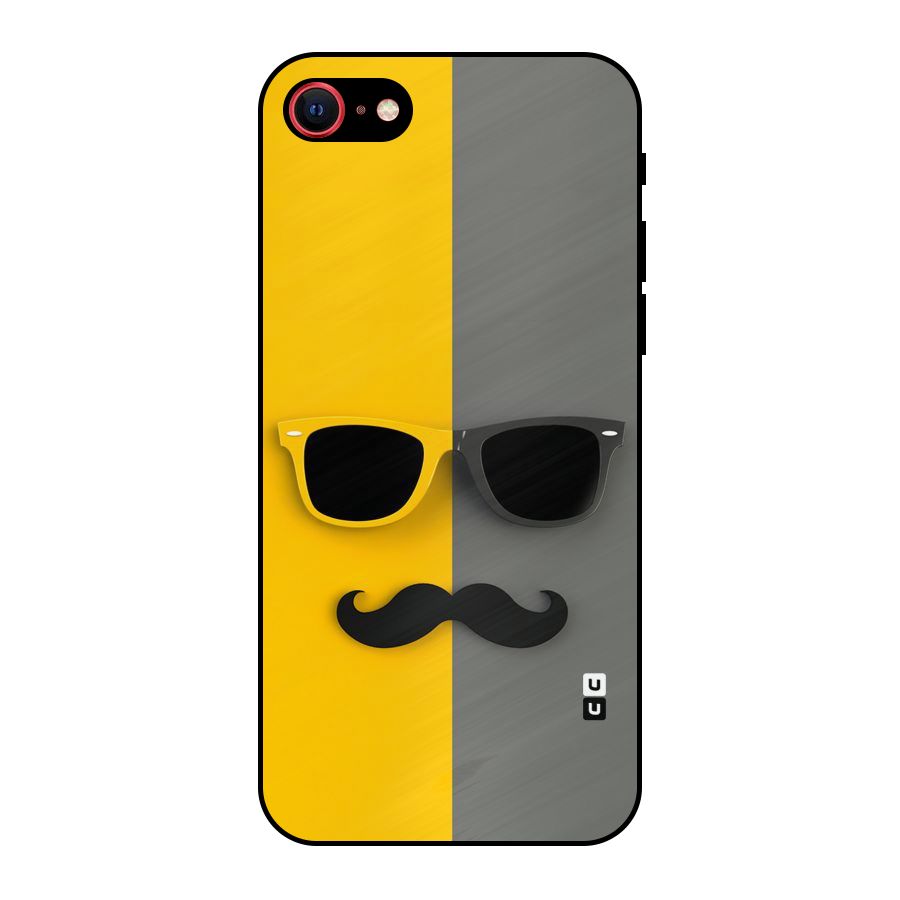 Sunglasses and Moustache Metal Back Case for iPhone 7