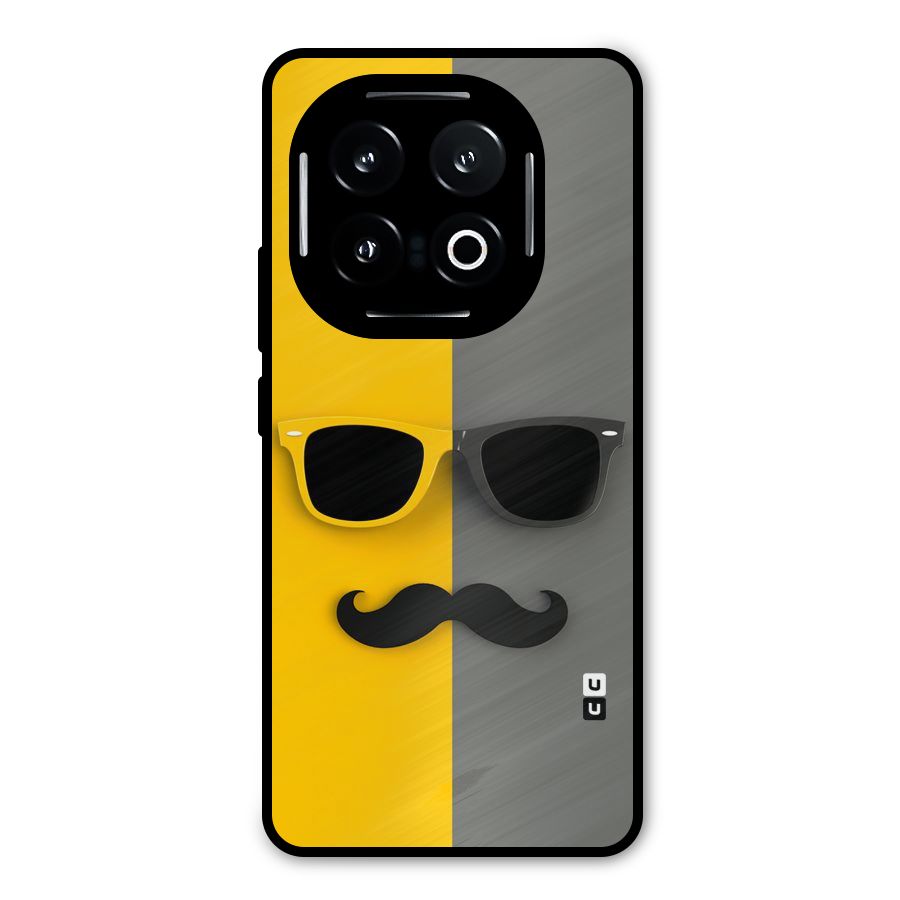 Sunglasses and Moustache Metal Back Case for iQOO 13