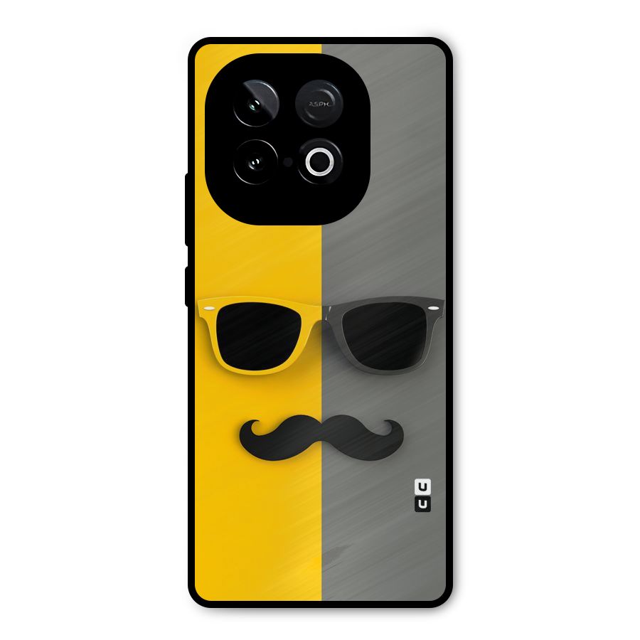 Sunglasses and Moustache Metal Back Case for iQOO Neo 10