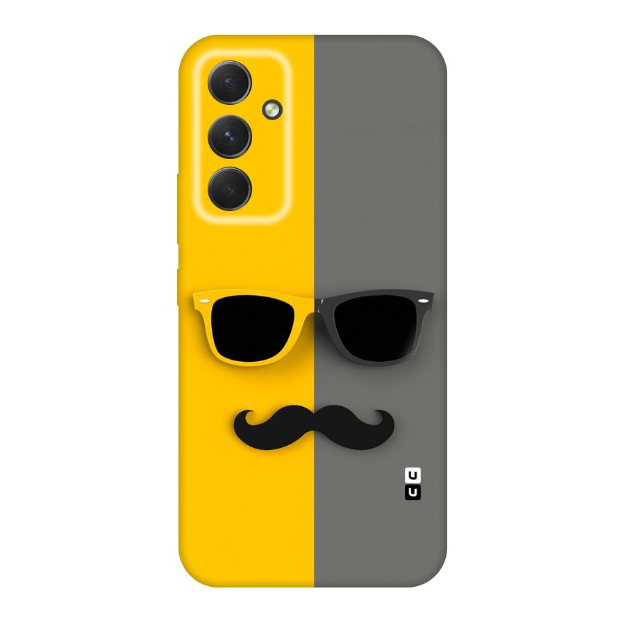Sunglasses and Moustache Original Polycarbonate Back Case for Galaxy A54