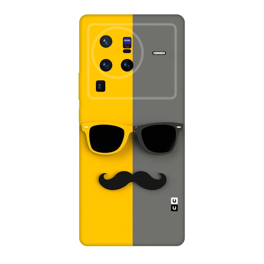 Sunglasses and Moustache Original Polycarbonate Back Case for Vivo X80