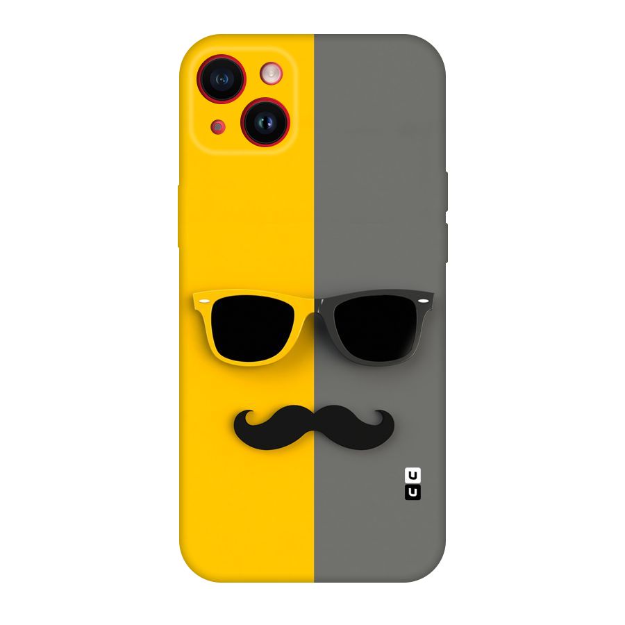 Sunglasses and Moustache Original Polycarbonate Back Case for iPhone 14 Plus