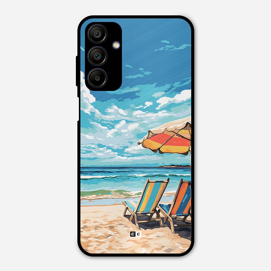 Sunny Beach Metal Back Case for Galaxy A15 5G